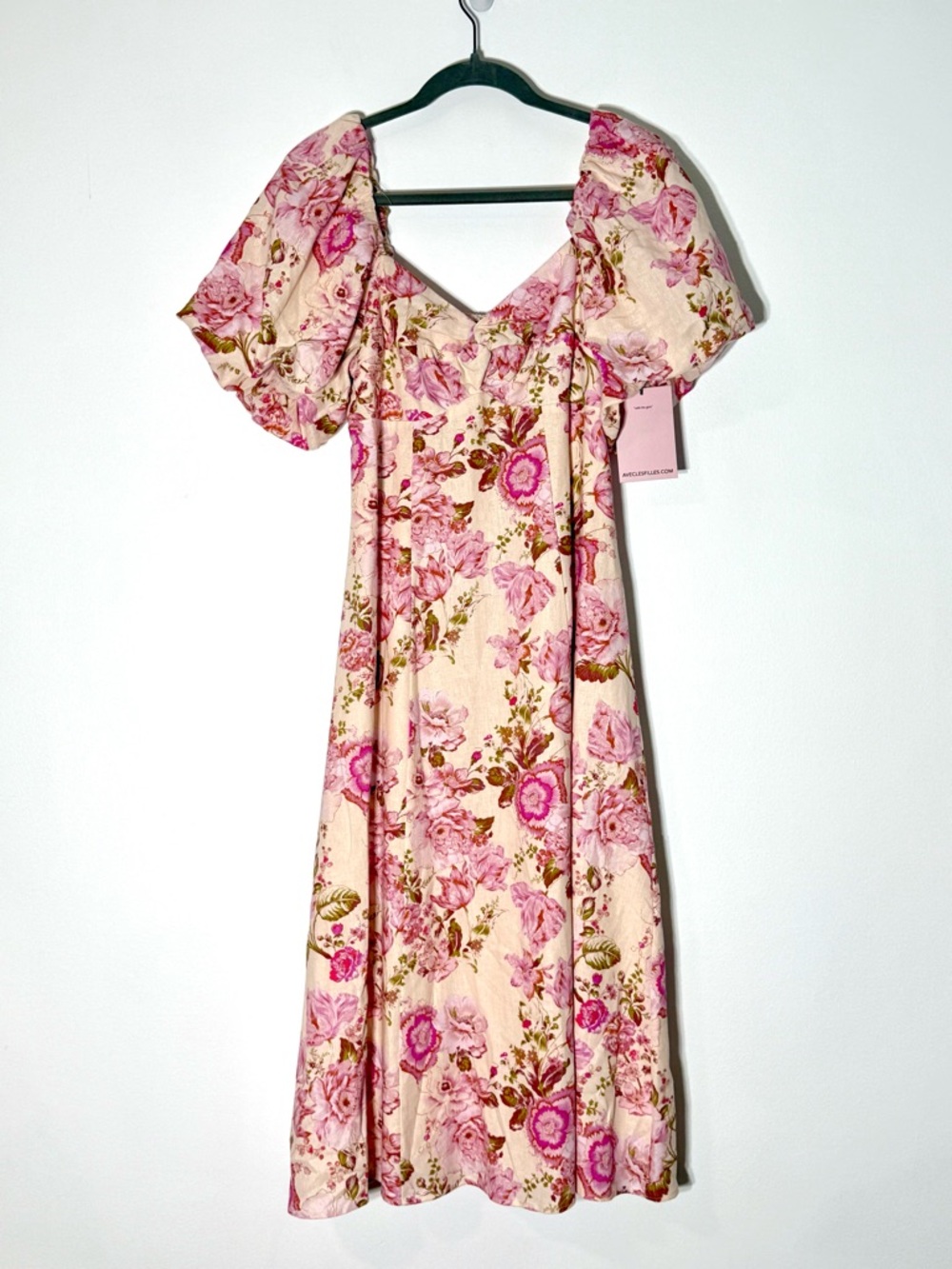 Avec Les Filles Floral Puff Sleeve Dress - Picture 5 of 6